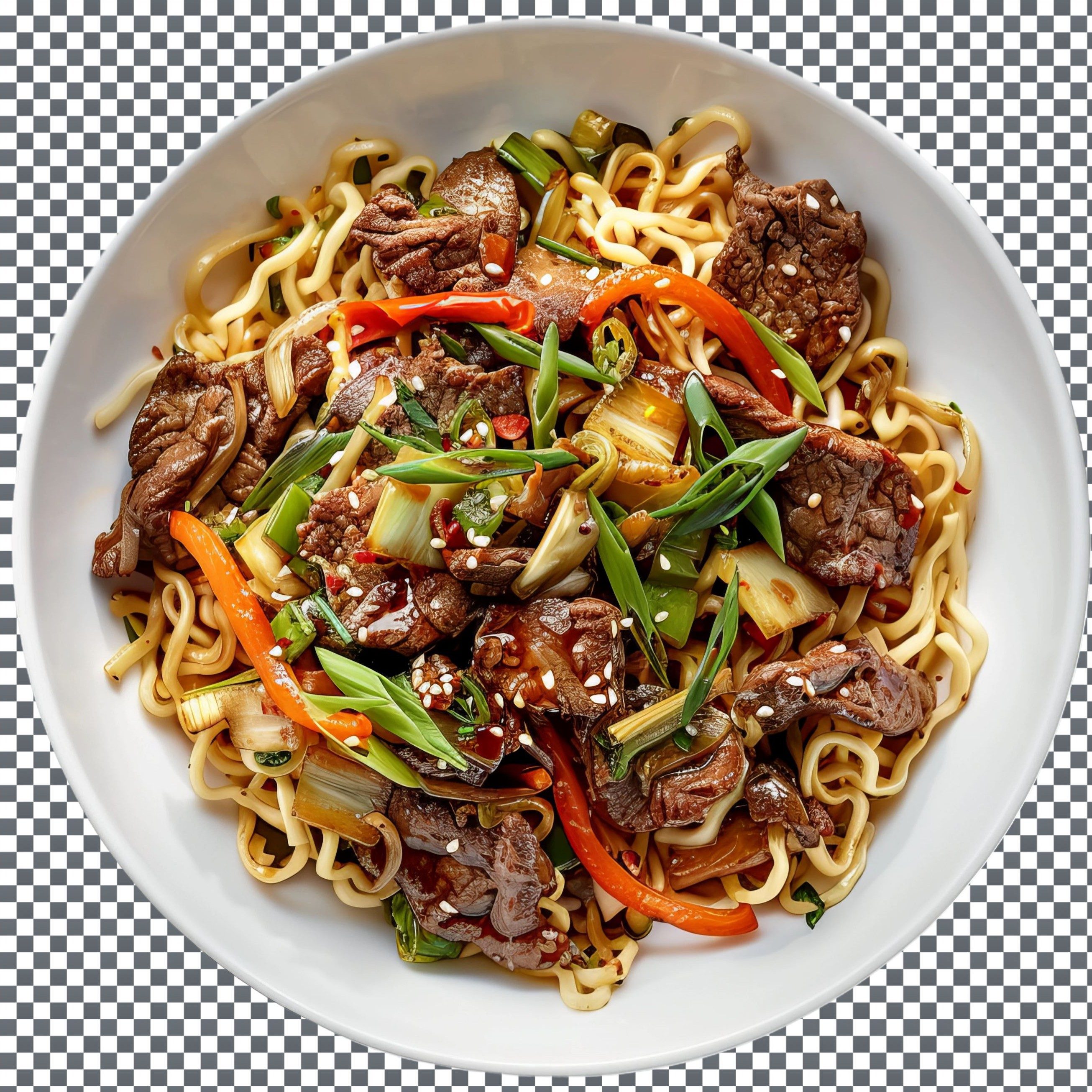 64. Bò Lúc Lắc Mì Tỏi – Shaken Beef with Garlic Noodle.