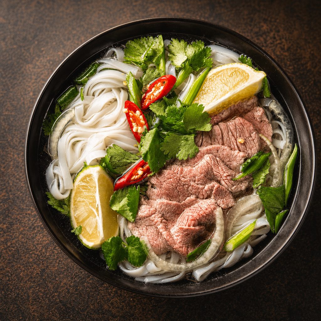 6. Phở Tái, Nam – Rare Steak & Flank Pho.