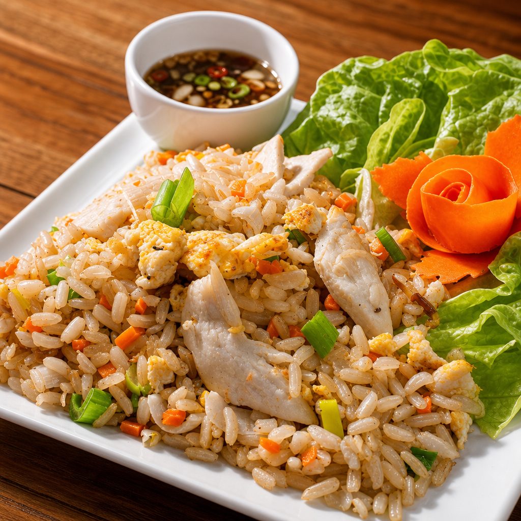 59. Cơm Chiên Gà – Chicken Fried Rice.