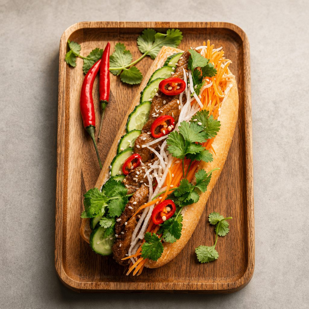 30. Bánh Mì Thịt Nướng – Grilled Lemongrass Marinated Pork Banh Mi.