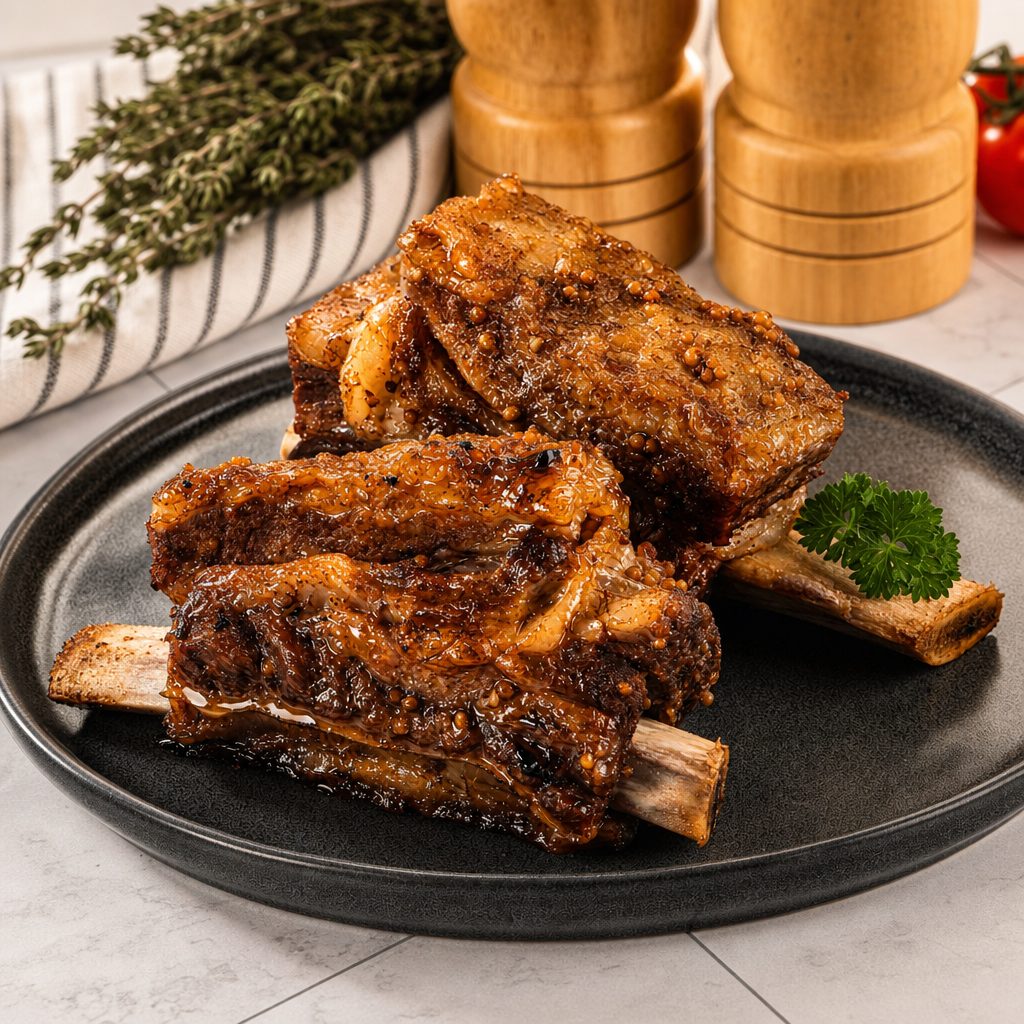 36. Bánh Mì Chảo Bẹ Sườn Bò Nướng - Sizzling Beef Ribs Combo.
