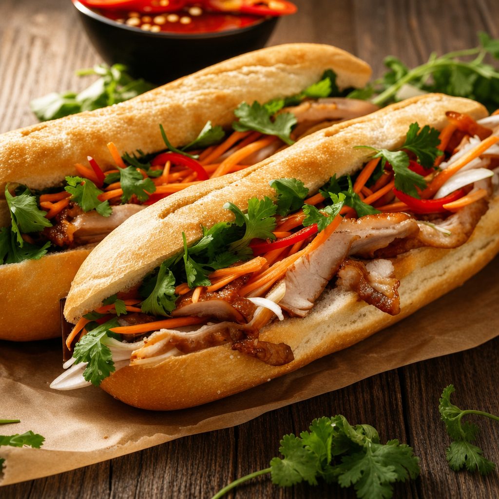 27. Bánh Mì Gà Nướng – Grilled Teriyaki Chicken Banh Mi.